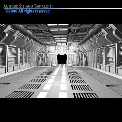 Science-fiction door 3D model_9