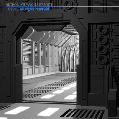 Science-fiction door 3D model_1
