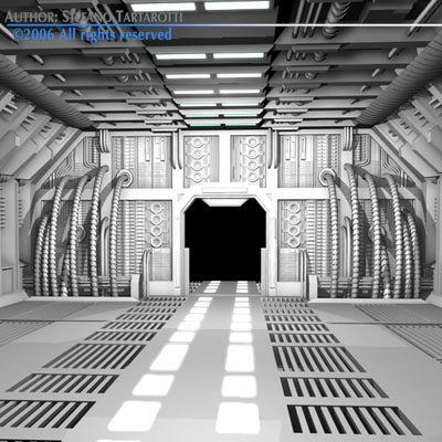 Science-fiction door 3D model_6