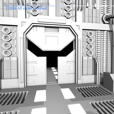 Science-fiction door 3D model_8