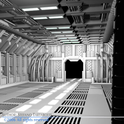 Science-fiction door 3D model_7
