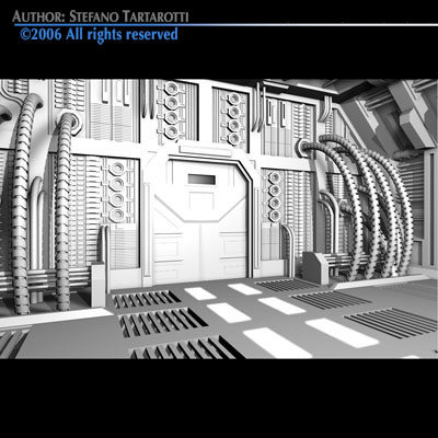 Science-fiction door 3D model_11