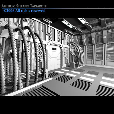 Science-fiction door 3D model_10