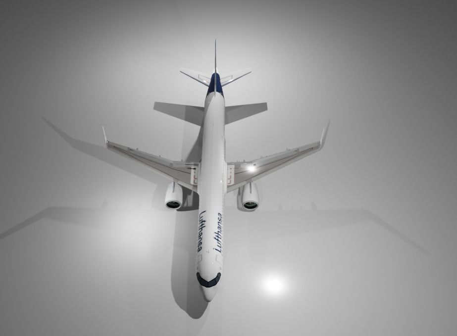 Lufthansa Airbus a321neo 3d model Low-poly 3D model_4