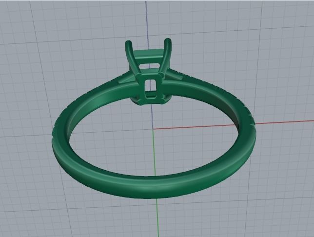 Solitaire engagement ring Model 4355 3D print model_4