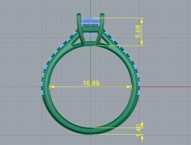Solitaire engagement ring Model 4355 3D print model_5