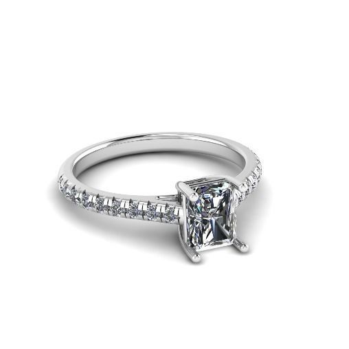 Solitaire engagement ring Model 4355 3D print model_1