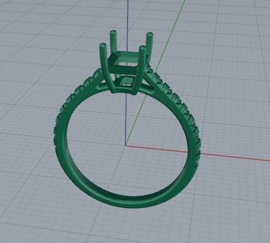 Solitaire engagement ring Model 4355 3D print model_3