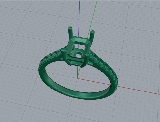 Solitaire engagement ring Model 4355 3D print model_2