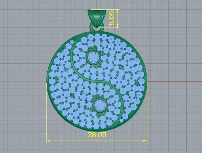 Yin Yang Pendant Model 4329 3D print model_6
