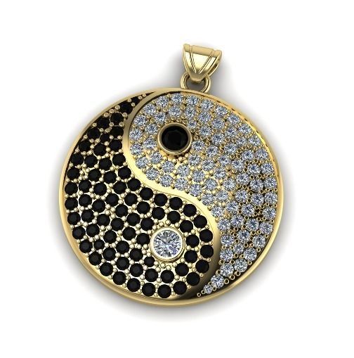 Yin Yang Pendant Model 4329 3D print model_1