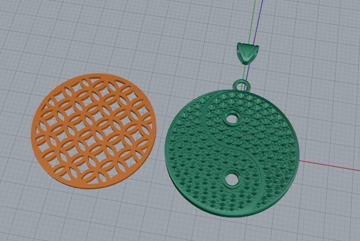 Yin Yang Pendant Model 4329 3D print model_3