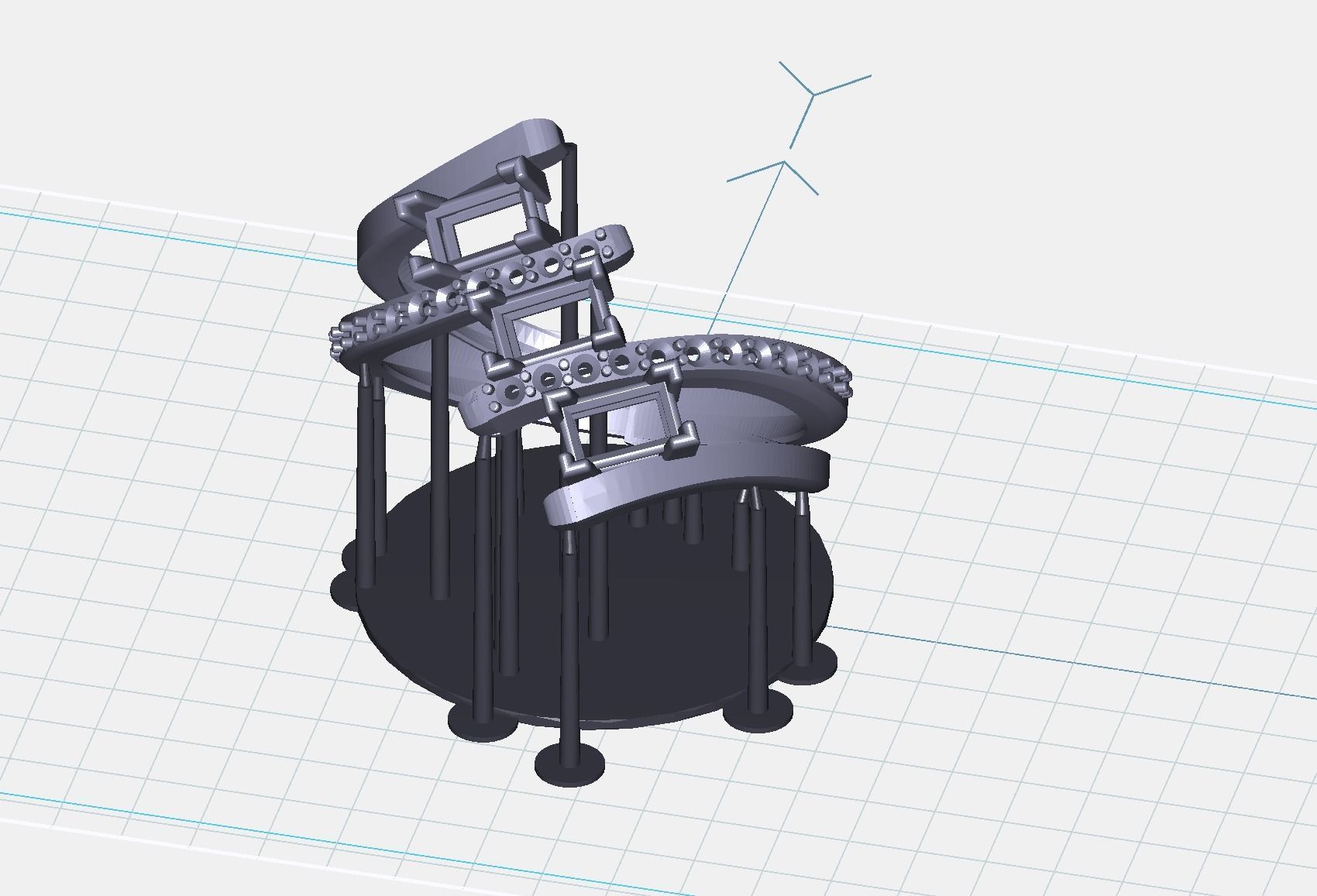 Ring 4 LINES 3D print model_3