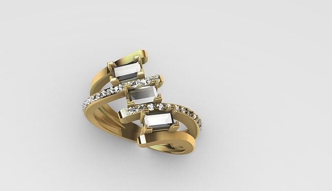 Ring 4 LINES 3D print model