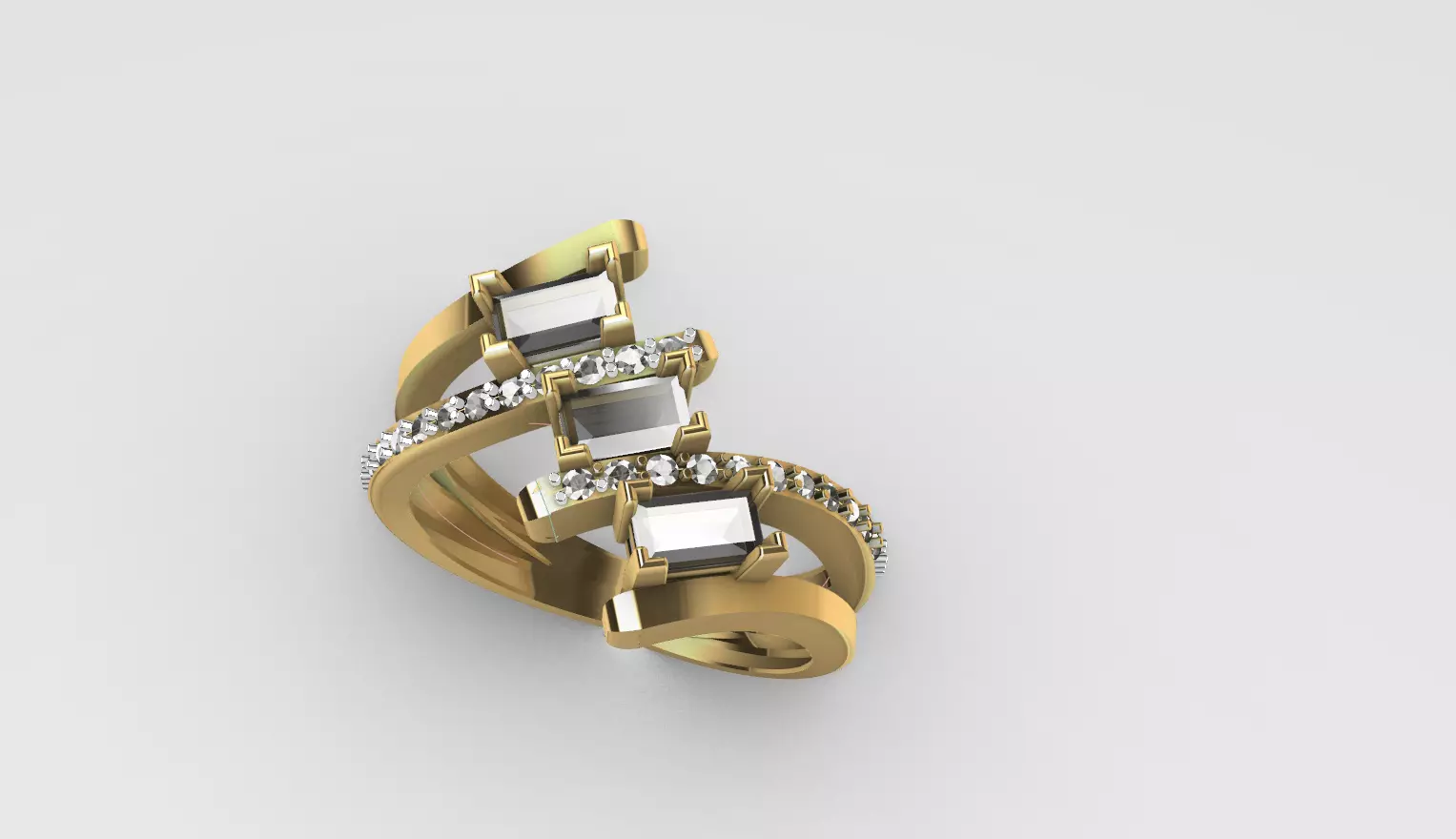 Ring 4 LINES 3D print model_0