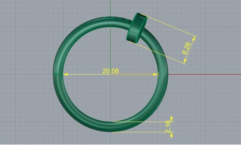 Ring nail Model 4326 3D print model_5