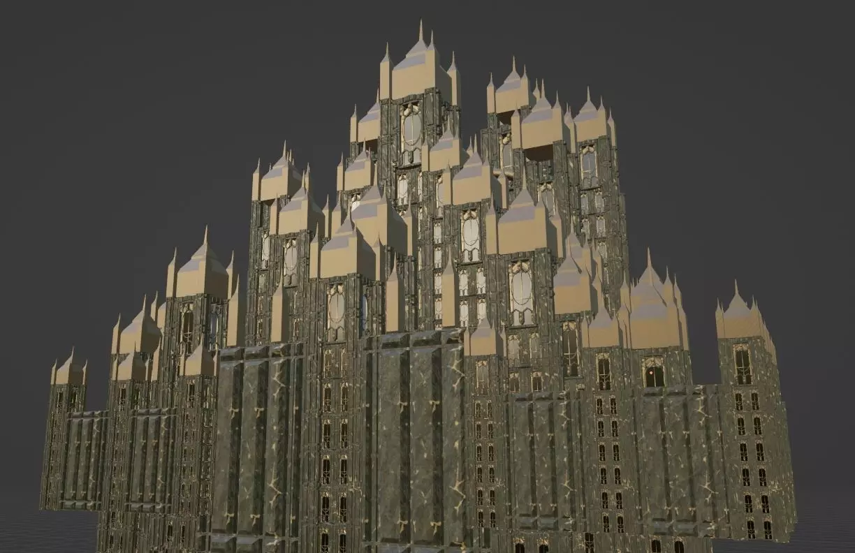 Decorative Castle Free low-poly 3D model