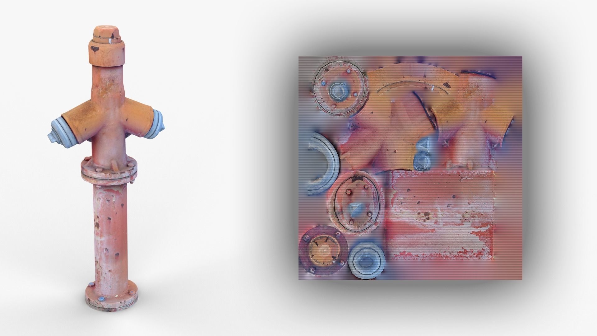 Fire Hydrant 3 Low-poly 3D model_5