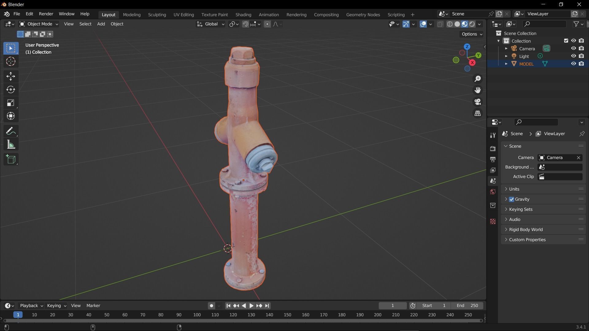 Fire Hydrant 3 Low-poly 3D model_18