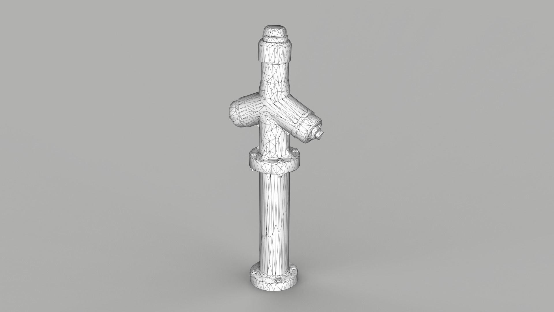 Fire Hydrant 3 Low-poly 3D model_9