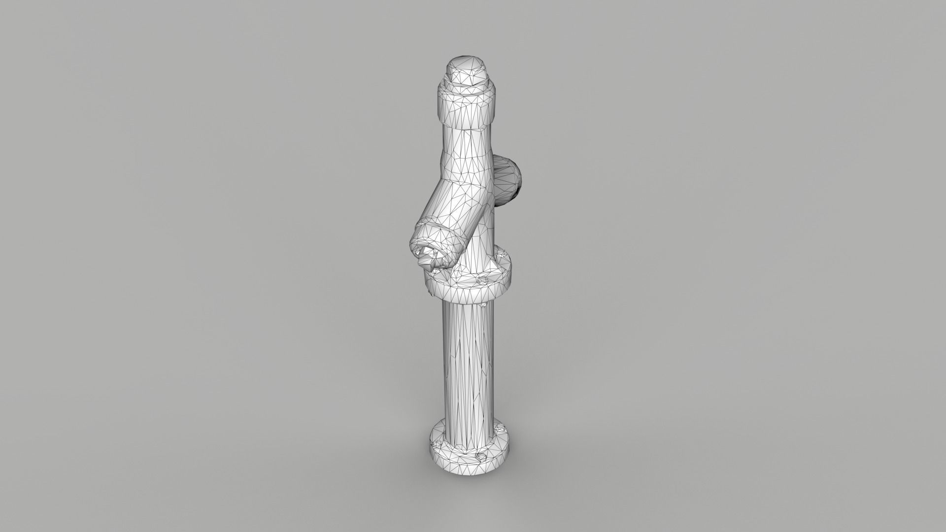 Fire Hydrant 3 Low-poly 3D model_16