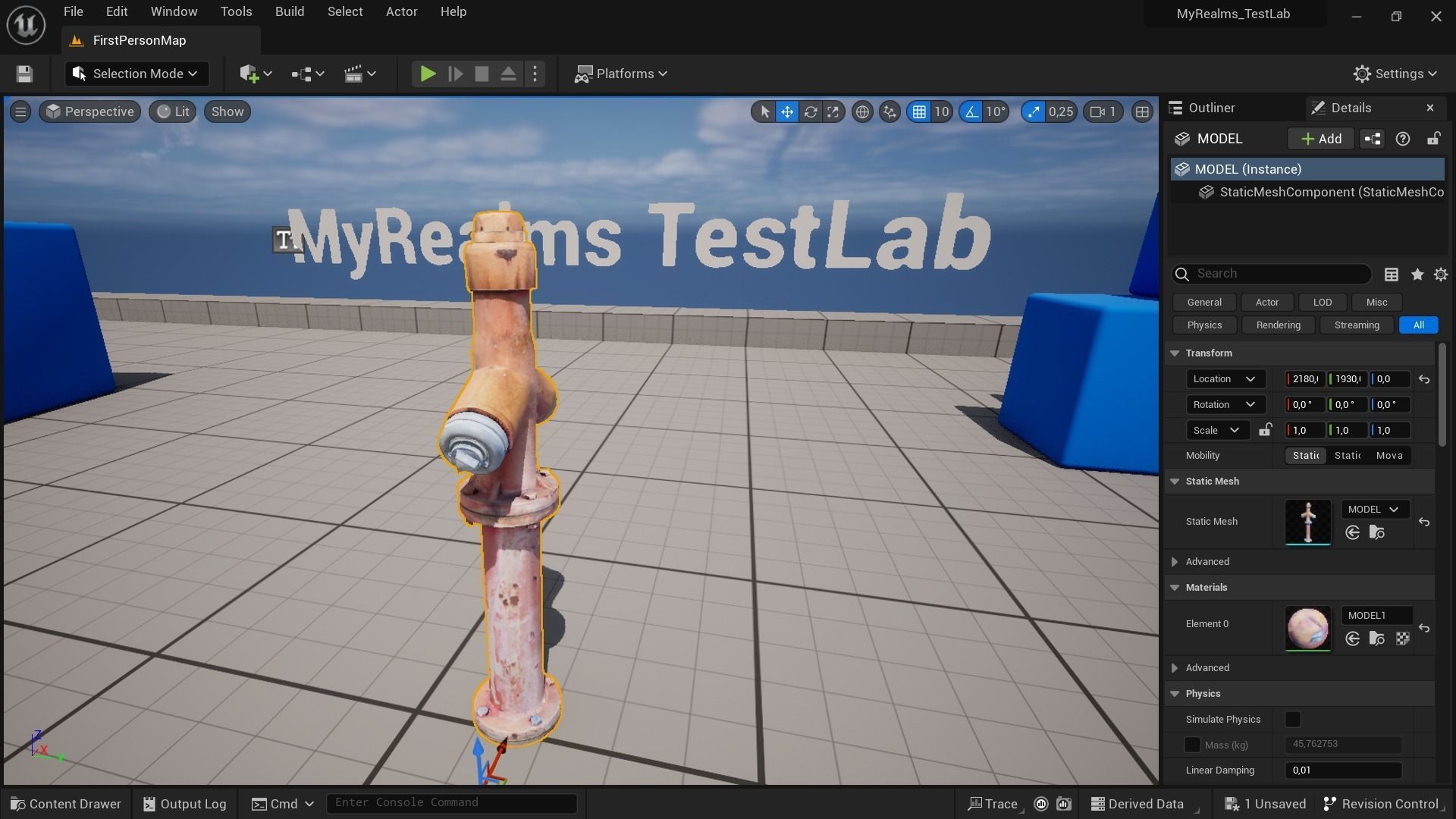 Fire Hydrant 3 Low-poly 3D model_21