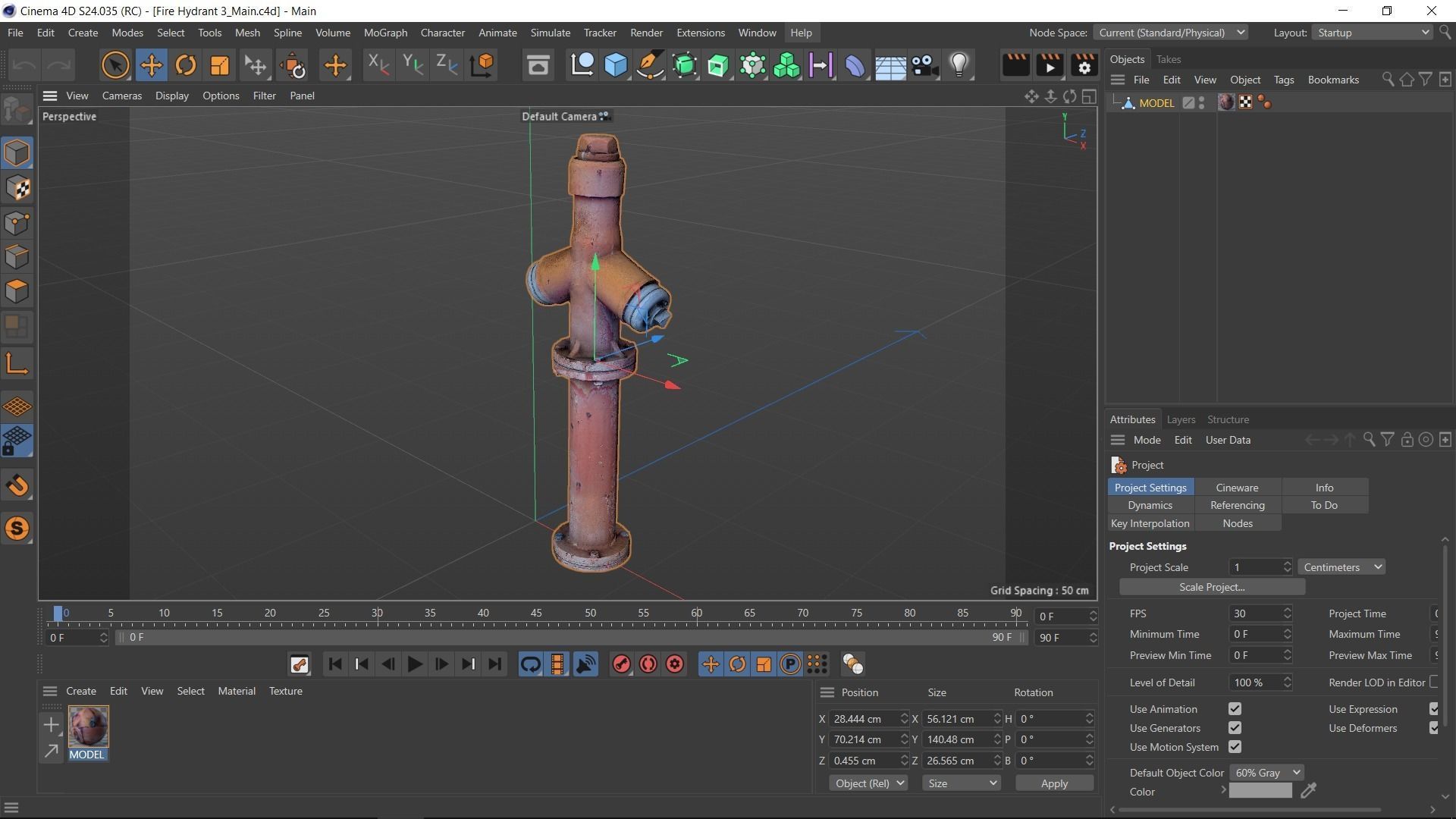 Fire Hydrant 3 Low-poly 3D model_19