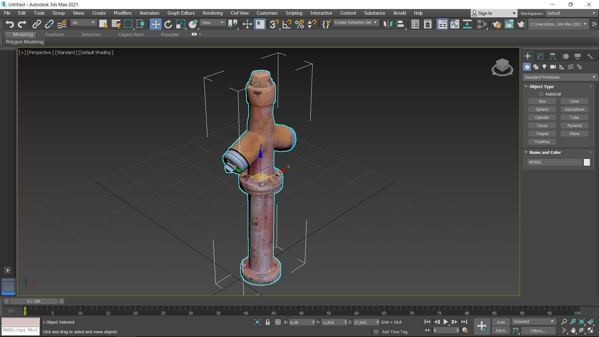 Fire Hydrant 3 Low-poly 3D model_17