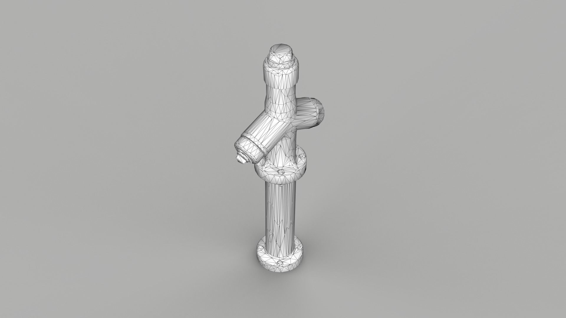 Fire Hydrant 3 Low-poly 3D model_14