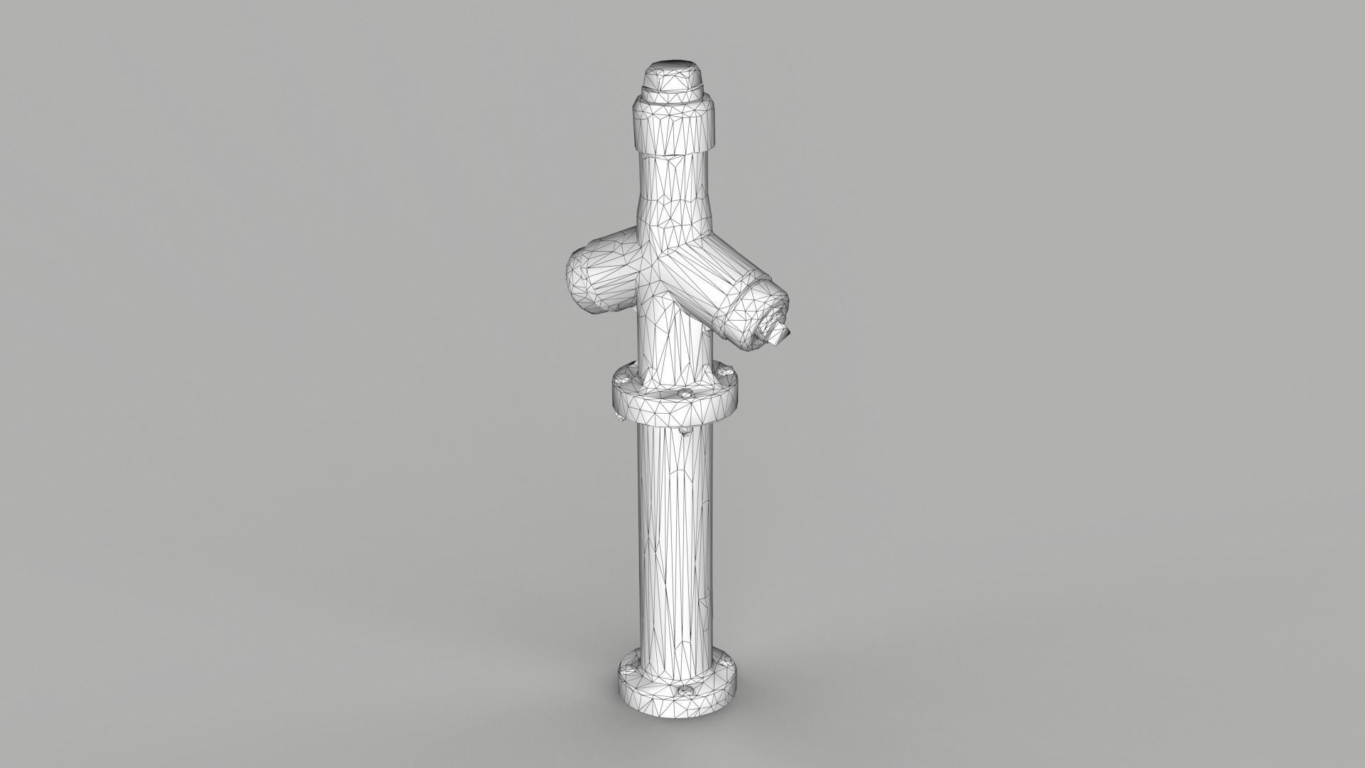 Fire Hydrant 3 Low-poly 3D model_12