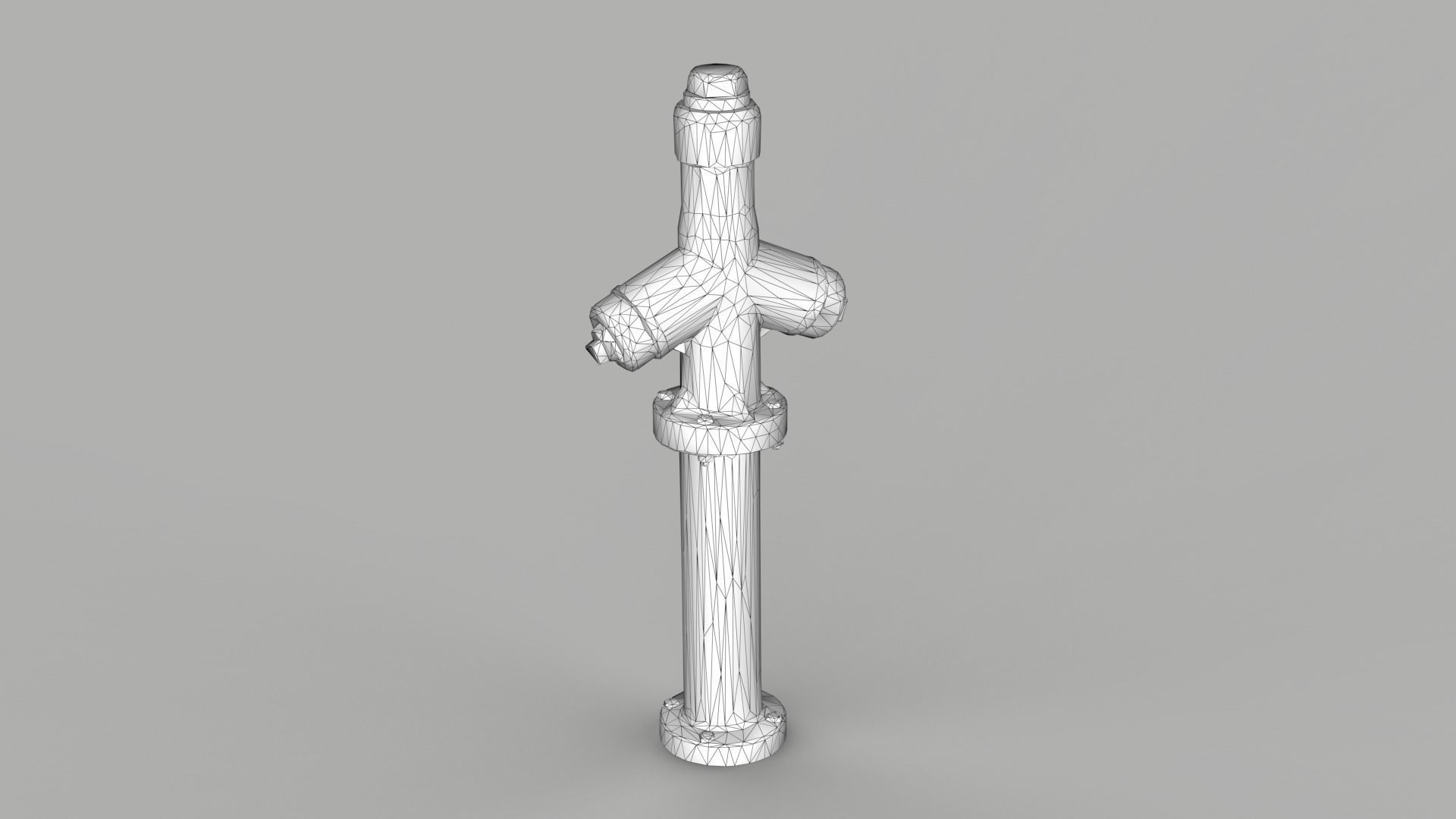 Fire Hydrant 3 Low-poly 3D model_11