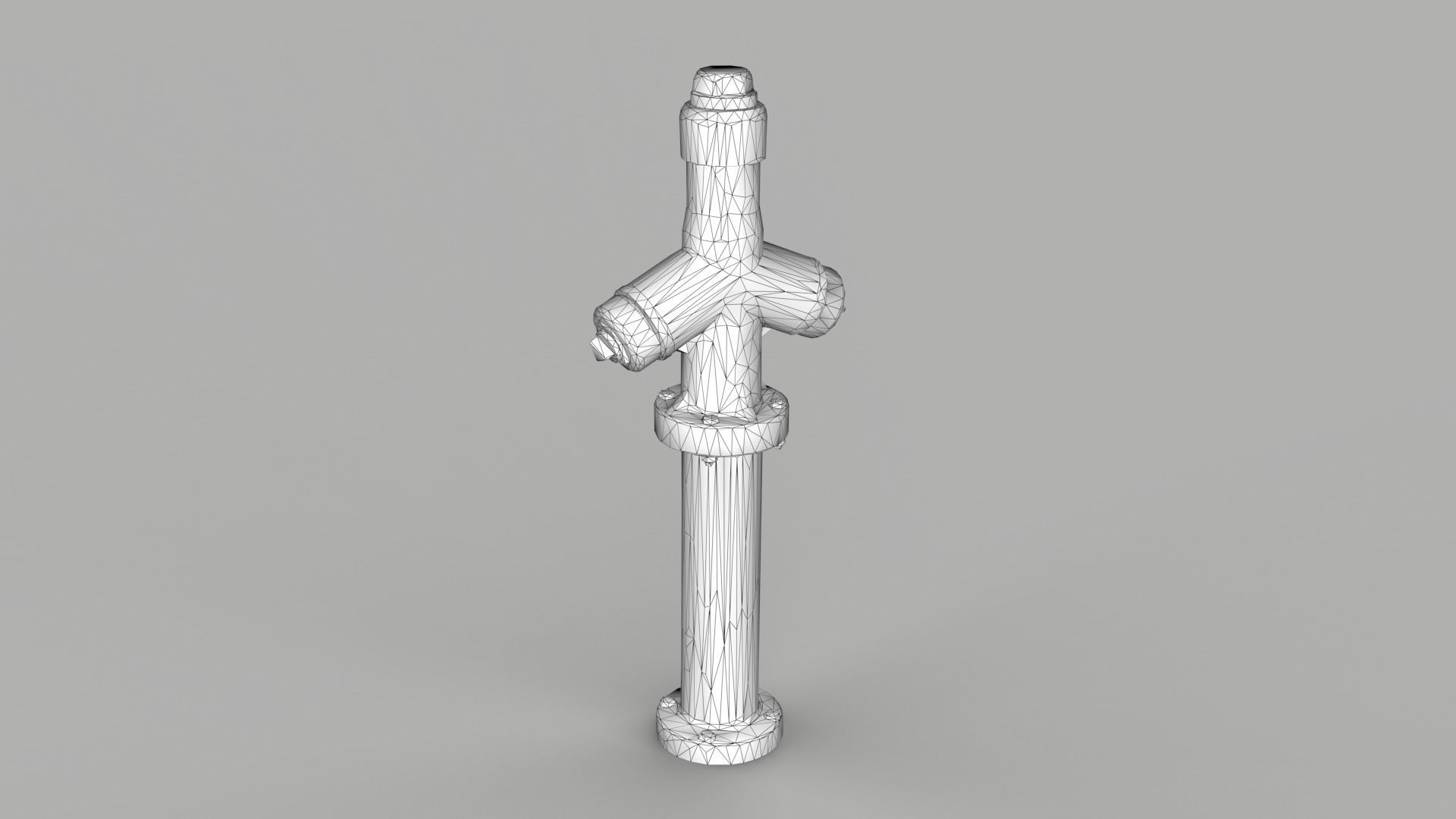 Fire Hydrant 3 Low-poly 3D model_8