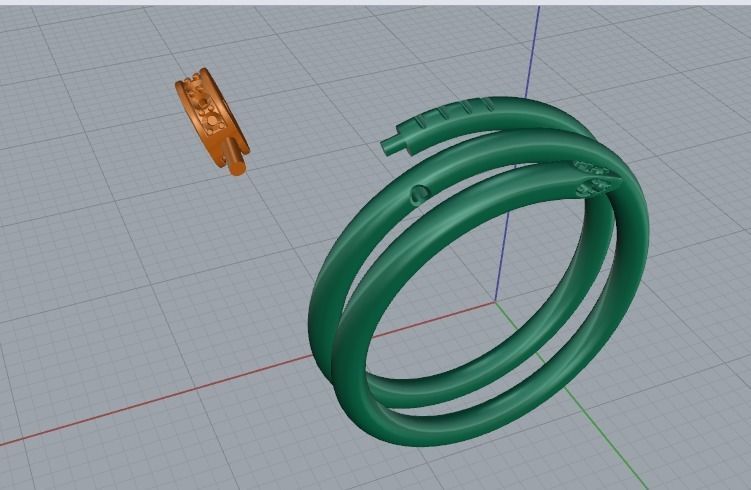 Ring nail Model 4322 3D print model_3
