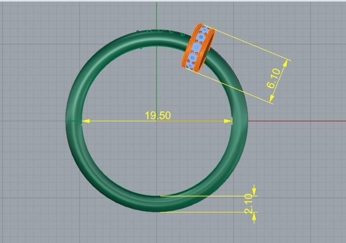 Ring nail Model 4322 3D print model_6