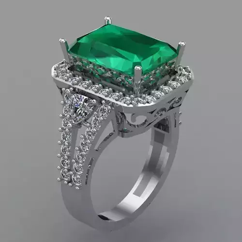 Emerald Diamond Ring Jewellery for Women