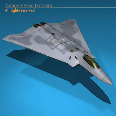 FB-22 fighter jet 3D model_6
