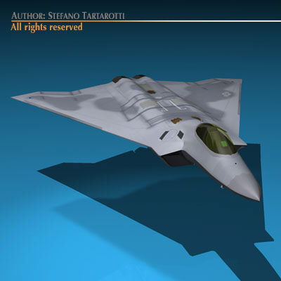 FB-22 fighter jet 3D model_8