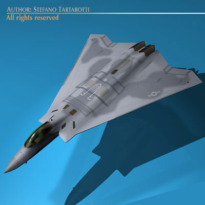 FB-22 fighter jet 3D model_1