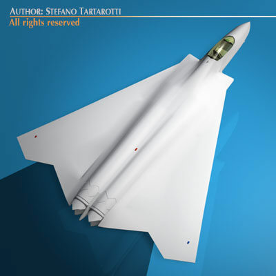 FB-22 fighter jet 3D model_2
