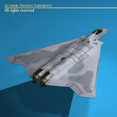 FB-22 fighter jet 3D model_3