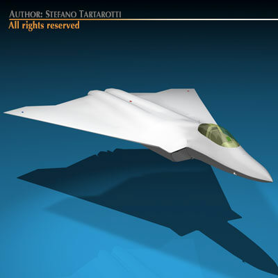 FB-22 fighter jet 3D model_7