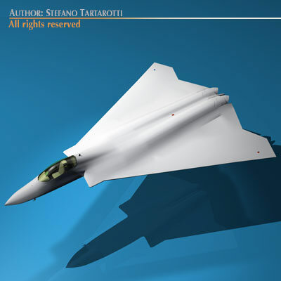 FB-22 fighter jet 3D model_5