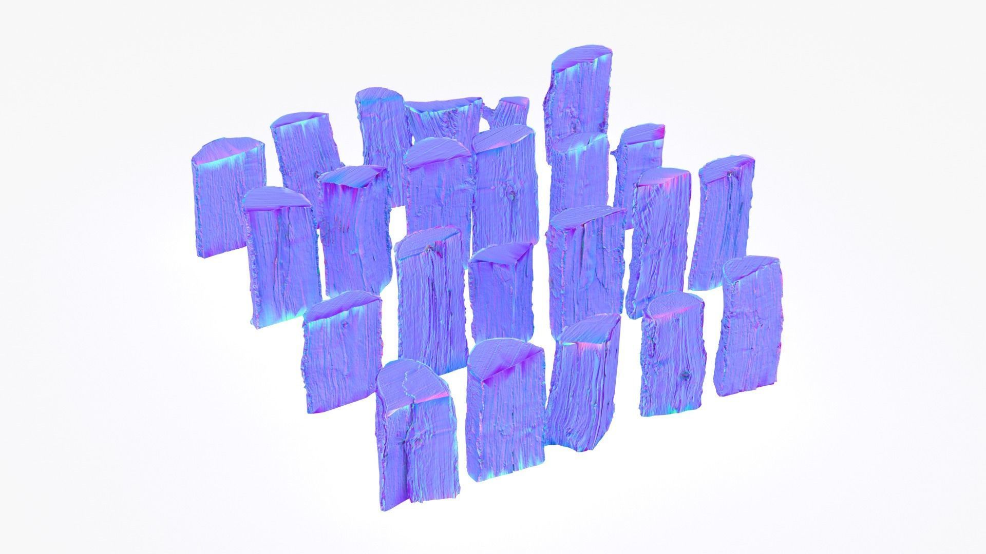 Wood Scan Pack Low-poly 3D model_11