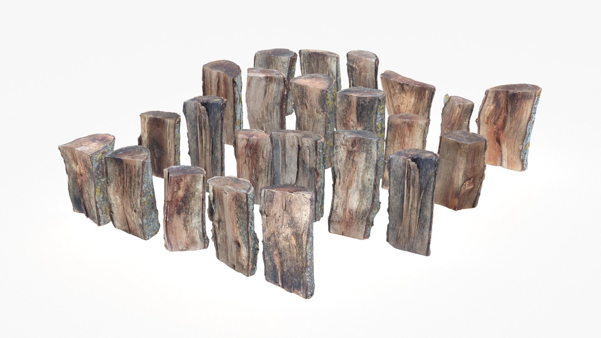 Wood Scan Pack Low-poly 3D model_2
