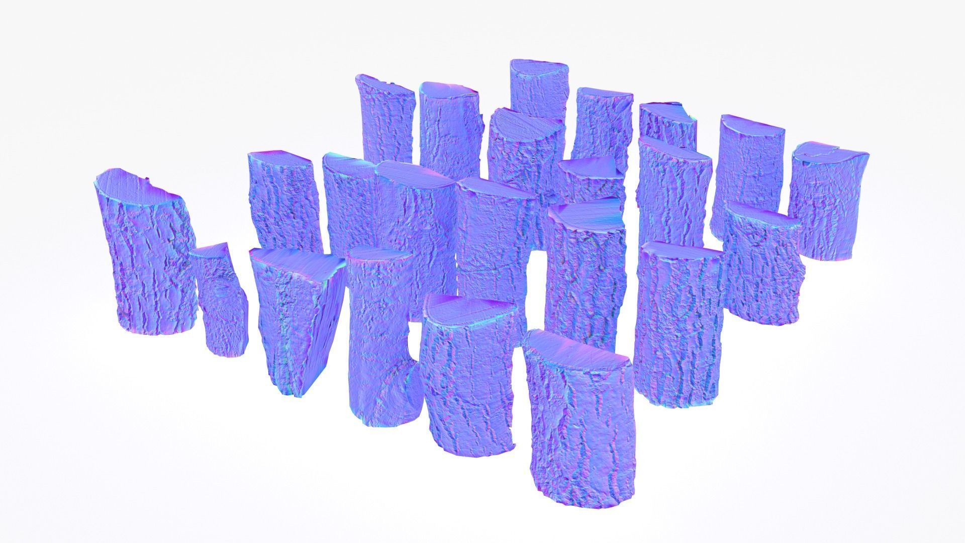 Wood Scan Pack Low-poly 3D model_14