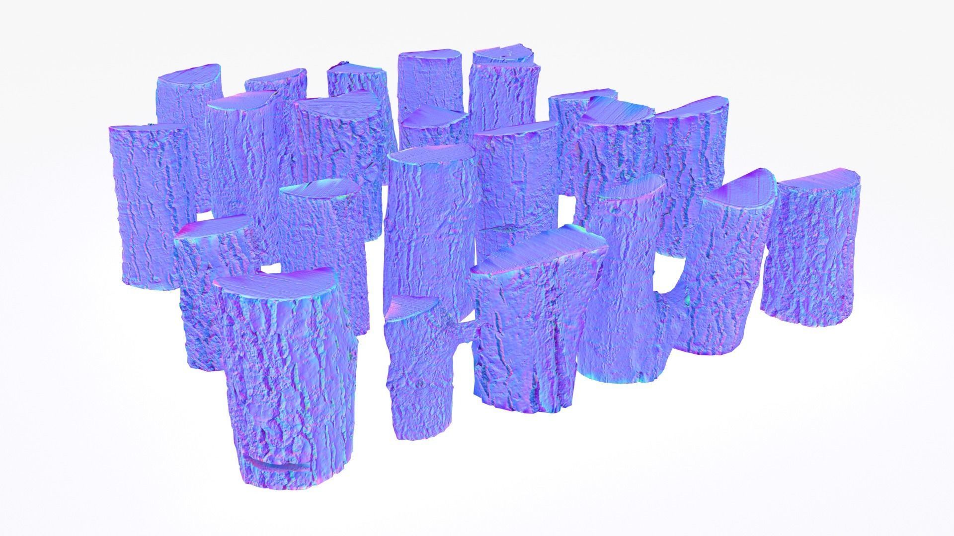 Wood Scan Pack Low-poly 3D model_13