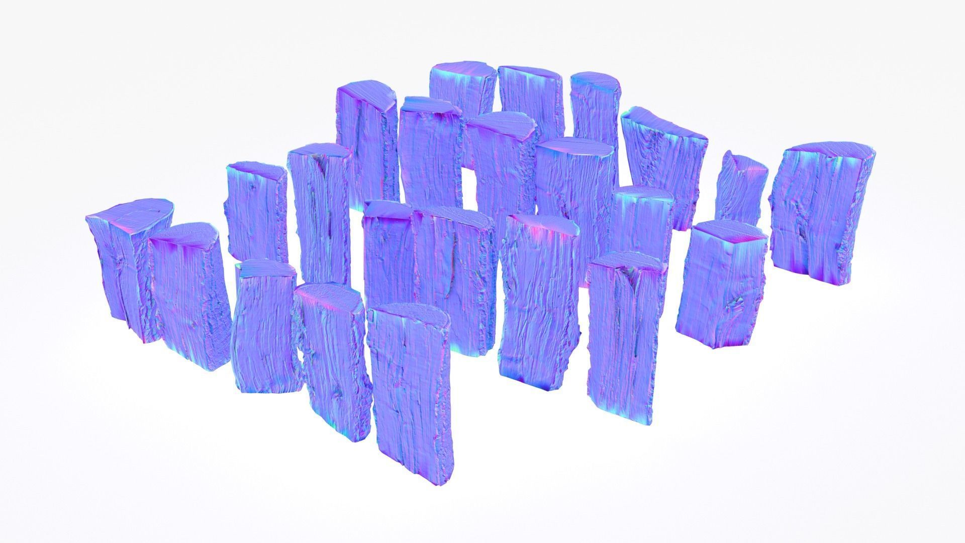 Wood Scan Pack Low-poly 3D model_12