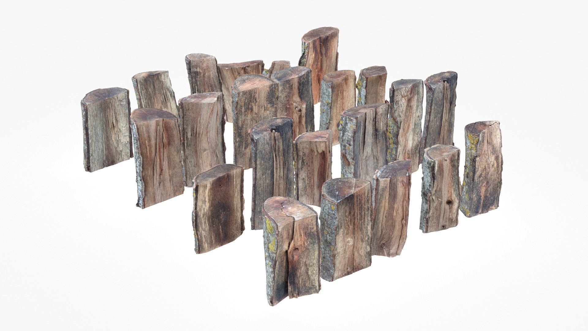 Wood Scan Pack Low-poly 3D model_1