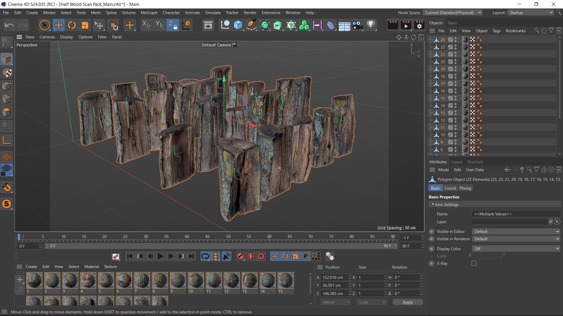 Wood Scan Pack Low-poly 3D model_34