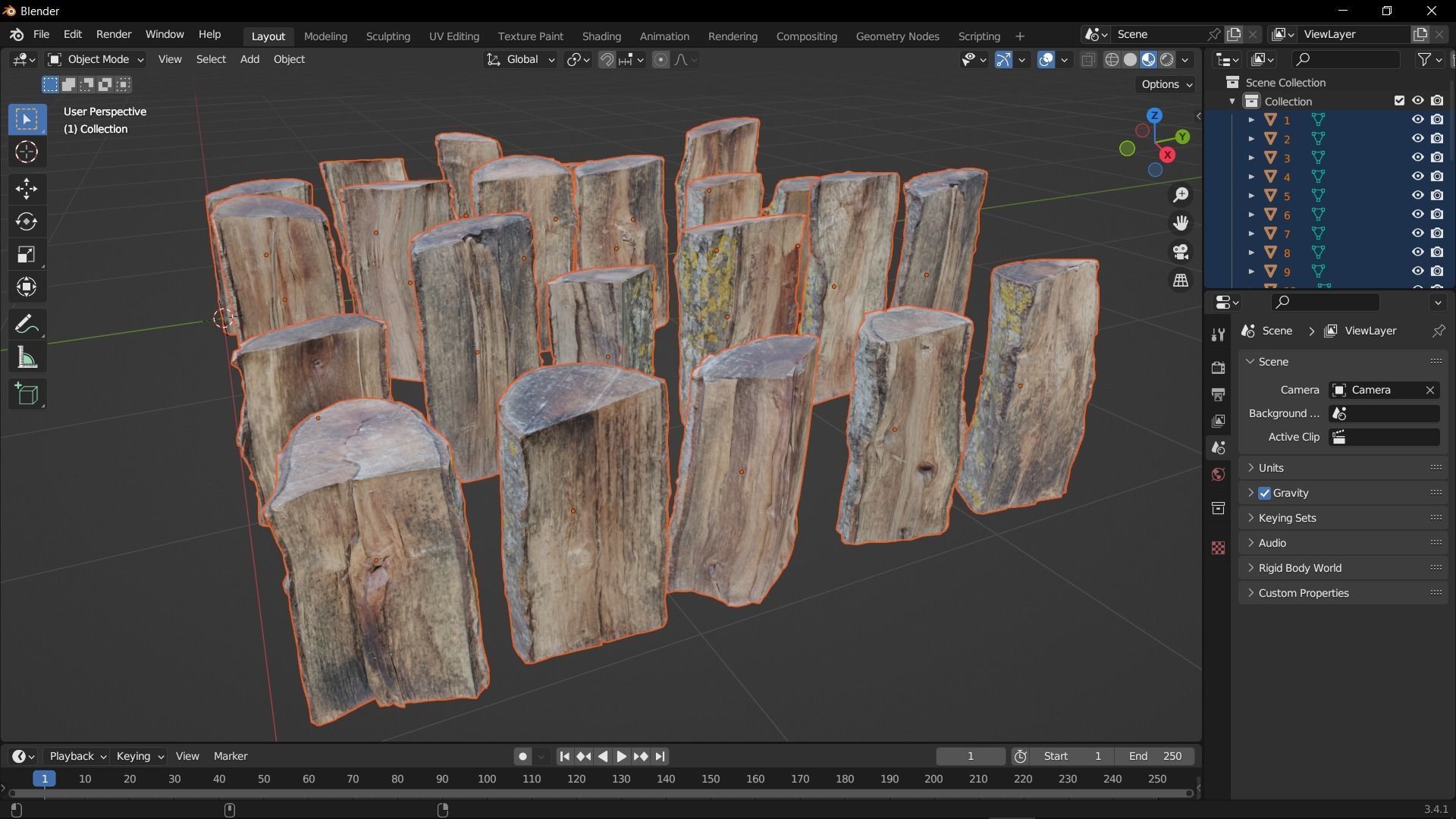 Wood Scan Pack Low-poly 3D model_33